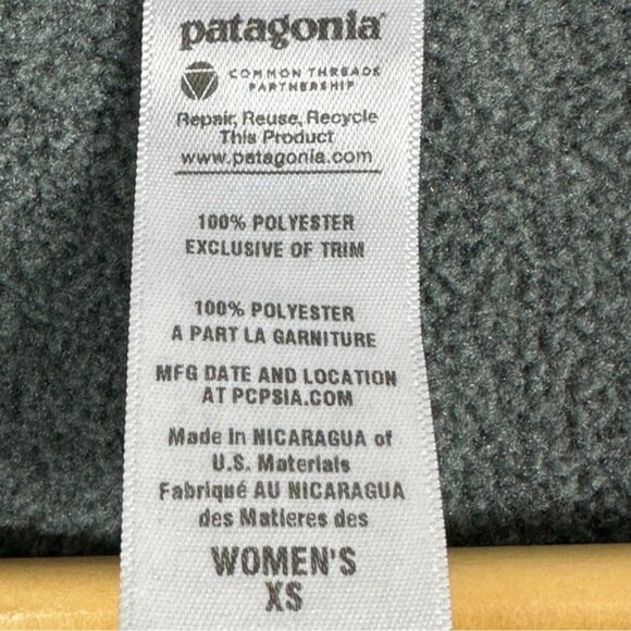 Patagonia T-Snap Synchilla Fleece Grey Blue Size XS Womens Hiking Sweater Top - Picture 7 of 14